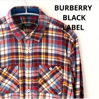 バーバリーブラックレーベル(BURBERRY BLACK LABEL)のBURBERRY BLACK LABEL 長袖　チェックシャツ　三陽商会(シャツ)