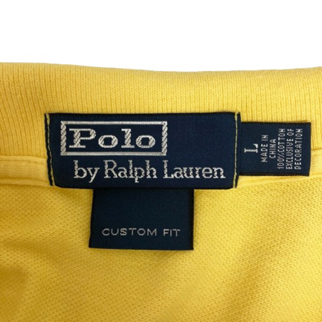 POLO RALPH LAUREN(ポロラルフローレン)のポロ バイ ラルフローレン ポロシャツ ワッペン ポニー刺繍  L イエロー メンズのトップス(ポロシャツ)の商品写真