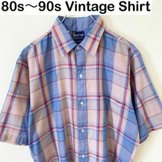 USA製　80s〜90s Vintage S/S シャツ　古着　ヴィンテージ(シャツ)