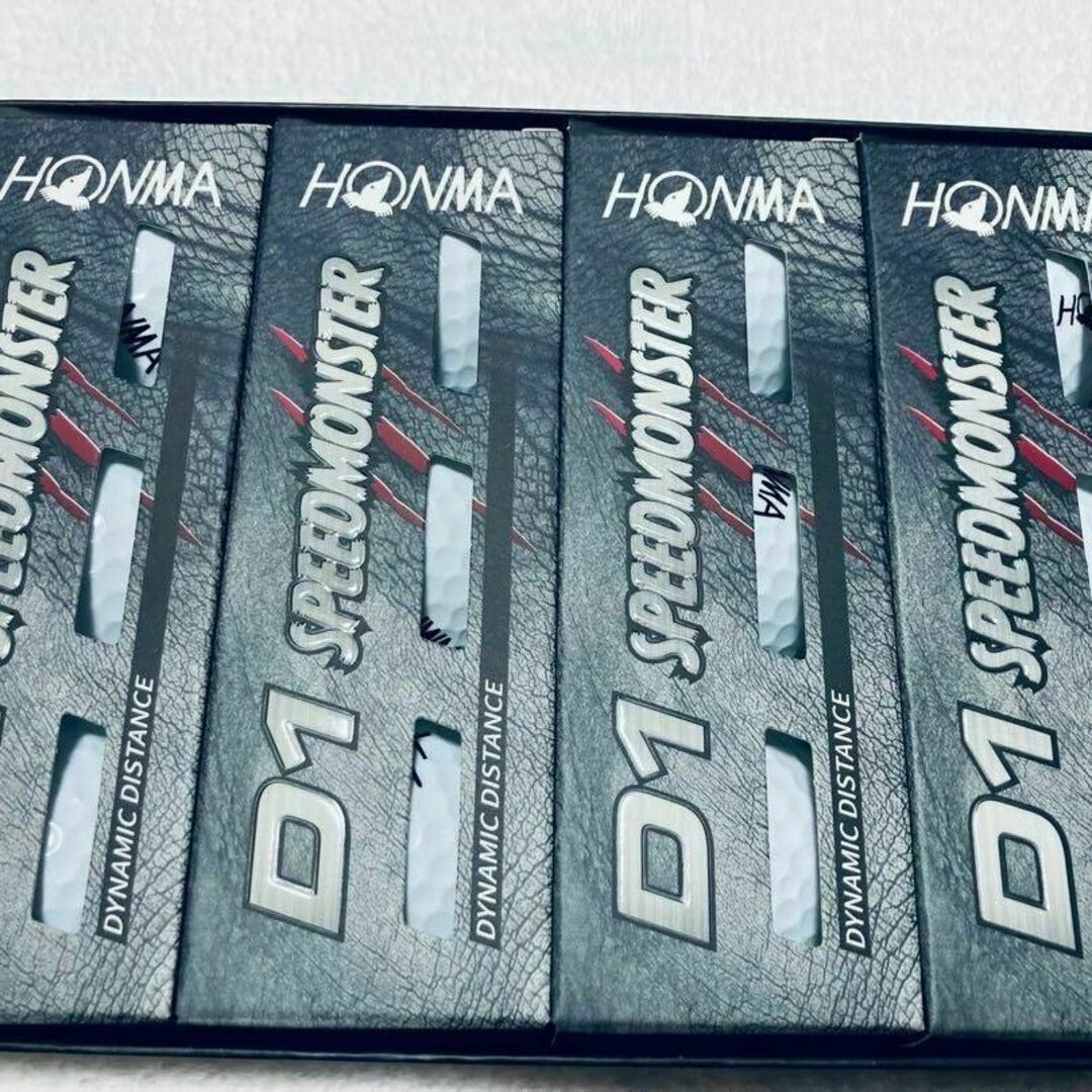 本間ゴルフ(ホンマゴルフ)の【新品・スピードモンスター】ゴルフボール　D1　ホンマ　HONMA　12球×2箱 スポーツ/アウトドアのゴルフ(その他)の商品写真