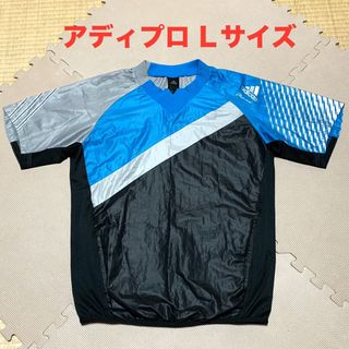 アディダス(adidas)のアディダスプロフェッショナル　半袖Vジャン　ウィンドブレーカー　メンズＬサイズ(ウェア)