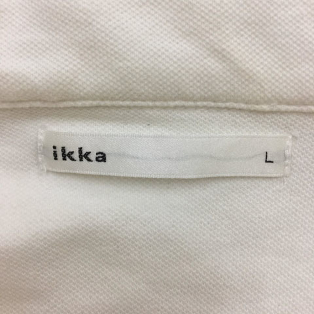 ikka(イッカ)のイッカ シャツ カジュアル オープンカラー スタンダード 鹿の子 半袖 L 白 メンズのトップス(シャツ)の商品写真