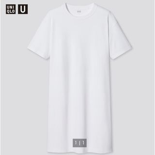 ユニクロ(UNIQLO)のUNIQLO クルーネックT ワンピース(ひざ丈ワンピース)