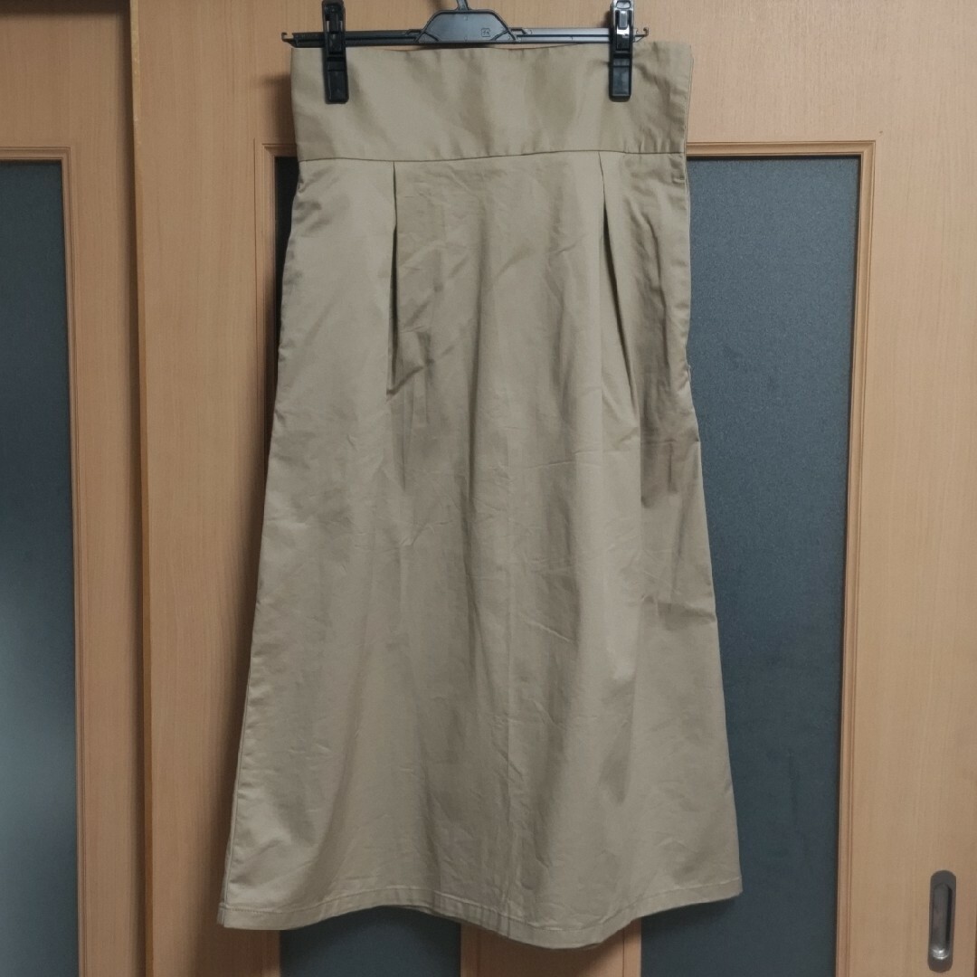 GU(ジーユー)のGU　ハイウエストスカート　チノスカート【ベルトなし】 レディースのスカート(ロングスカート)の商品写真