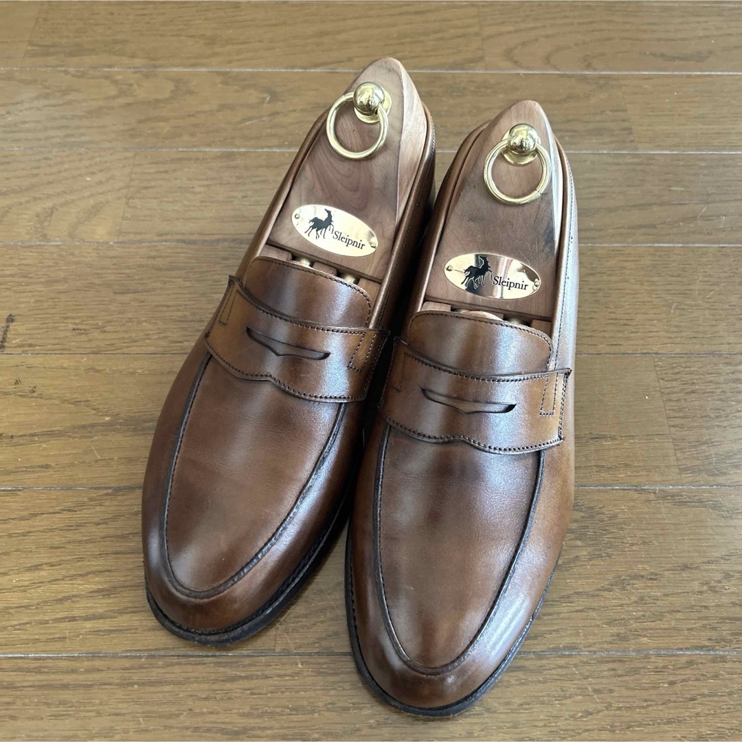 Crockett&Jones(クロケットアンドジョーンズ)の296.CROCKETT&JONES GRANTHAM コインローファー 6F メンズの靴/シューズ(ドレス/ビジネス)の商品写真