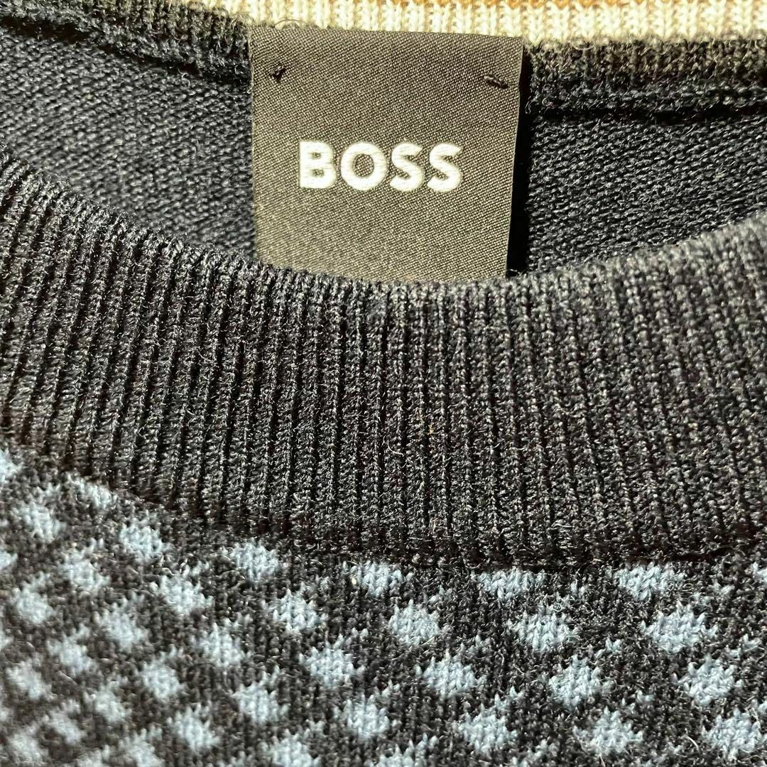 BOSS(ボス)の[BOSS] [ボス] ジャカードパターン クルーネック セーター メンズ M メンズのトップス(ニット/セーター)の商品写真