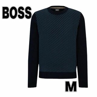 ボス(BOSS)の[BOSS] [ボス] ジャカードパターン クルーネック セーター メンズ M(ニット/セーター)