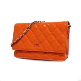 シャネル(CHANEL)の★SALE 【4ge5652】シャネル ショルダーウォレット/マトラッセ/チェーンショルダー/パテントレザー/レッド/シルバー金具 【中古】 レディース(財布)