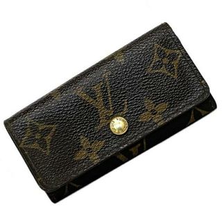 ルイヴィトン(LOUIS VUITTON)のルイ ヴィトン 4連 キーケース ミュルティクレ4 ブラウン ゴールド モノグラム M69517 美品 中古 CT2172 LOUIS VUITTON 鍵 ホルダー ホック 定番 人気 レディース メンズ ユニセックス ブランド小物(キーケース)