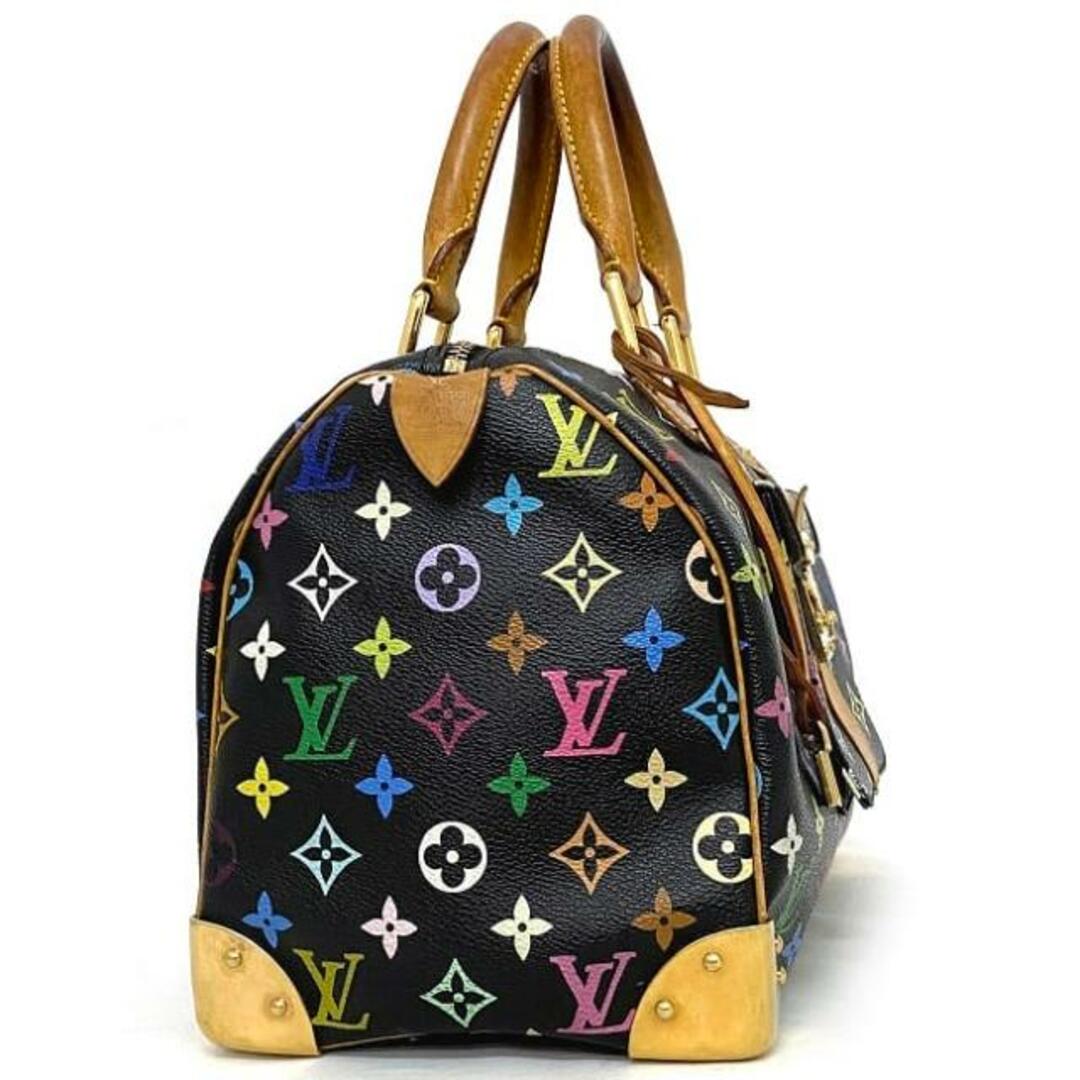 LOUIS VUITTON(ルイヴィトン)のルイ ヴィトン ハンドバッグ スピーディ 30 ブラック ベージュ マルチカラー ノワール モノグラム マルチ M92642 美品 モノグラムキャンバス ヌメ革 GP 中古 SP0093 LOUIS VUITTON 黒 カラフル レディースのバッグ(ハンドバッグ)の商品写真