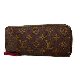 ルイヴィトン(LOUIS VUITTON)の【4ge5802-r】ルイヴィトン 長財布/モノグラム/ポルトフォイユクレマンス/M60742/ブラウン/フューシャ【中古】レディース(財布)