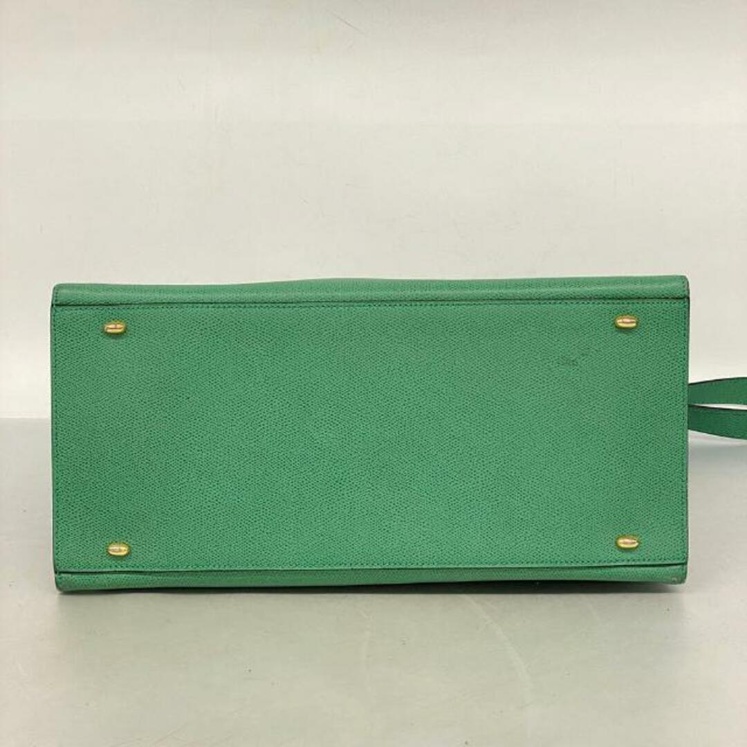 celine(セリーヌ)の【4ge5808-r】セリーヌ ツーウェイバッグ/レザー/グリーン/ゴールド金具 【中古】 レディース レディースのバッグ(その他)の商品写真