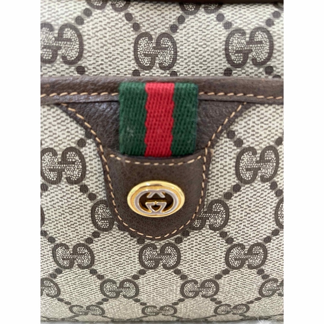 オールド グッチ ミニ ショルダーバッグ シェリー GGプラス 茶 オールド グッチ ミニ ショルダーバッグ シェリー GGプラス 茶