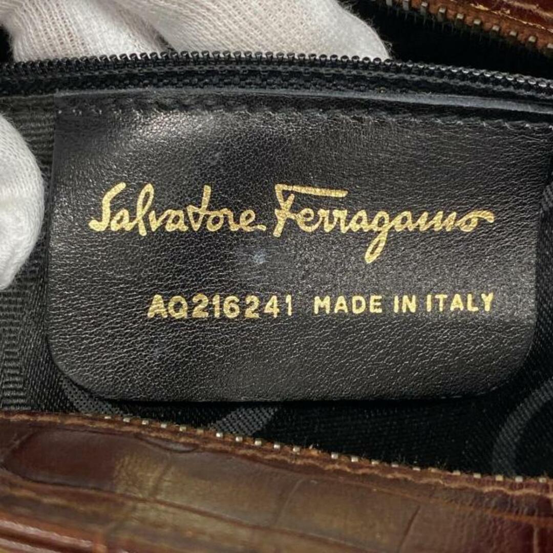 Ferragamo(フェラガモ)の【4ha0081-r】サルヴァトーレフェラガモ ショルダーバッグ/ガンチーニ/レザー/ブラウン/ゴールド金具 【中古】 レディース レディースのバッグ(ショルダーバッグ)の商品写真