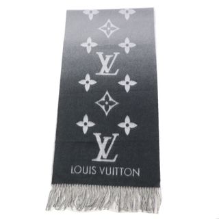 ルイヴィトン(LOUIS VUITTON)の美品◎LOUIS VUITTON ルイヴィトン M76336 エシャルプ レイキャビック グラディエント カシミヤ100％ マフラー グレー 英国製 正規品 レディース(マフラー/ショール)