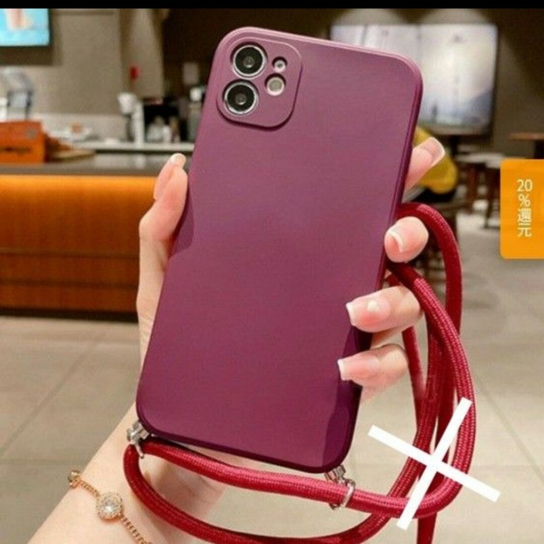 新品★コードストラップなしiPhone14Plusスマホケース シリコン 紫 スマホ/家電/カメラのスマホアクセサリー(iPhoneケース)の商品写真