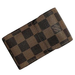 ルイヴィトン(LOUIS VUITTON)のルイ ヴィトン タバコケース エテュイ シガレット ブラウン ダミエ エベヌ N63024 美品 中古 CT1079 LOUIS VUITTON たばこ 小物入れ アイコス ヴィンテージ フラップ 人気 レディース メンズ ユニセックス(タバコグッズ)