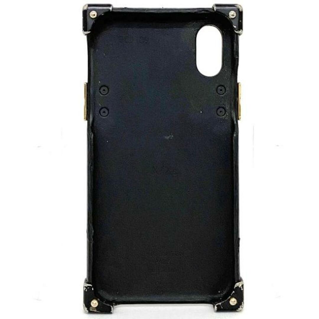 LOUIS VUITTON(ルイヴィトン)のルイ ヴィトン iPhone X Xs ケース アイトランク ライト ベージュ ブラウン ブラック モノグラム リバース M67893 カバー モノグラムキャンバス レザー 中古 BC2109 LOUIS VUITTON LV 茶色 黒 メンズのファッション小物(タバコグッズ)の商品写真