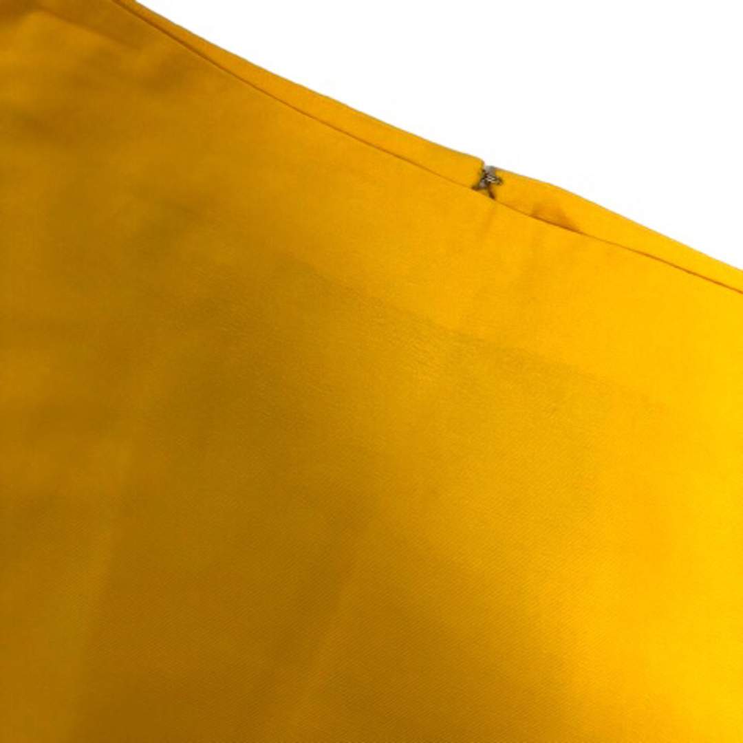 celine(セリーヌ)のセリーヌ CELINE スカート 台形 Aライン シルク混 ひざ丈 40 黃 レディースのスカート(ひざ丈スカート)の商品写真