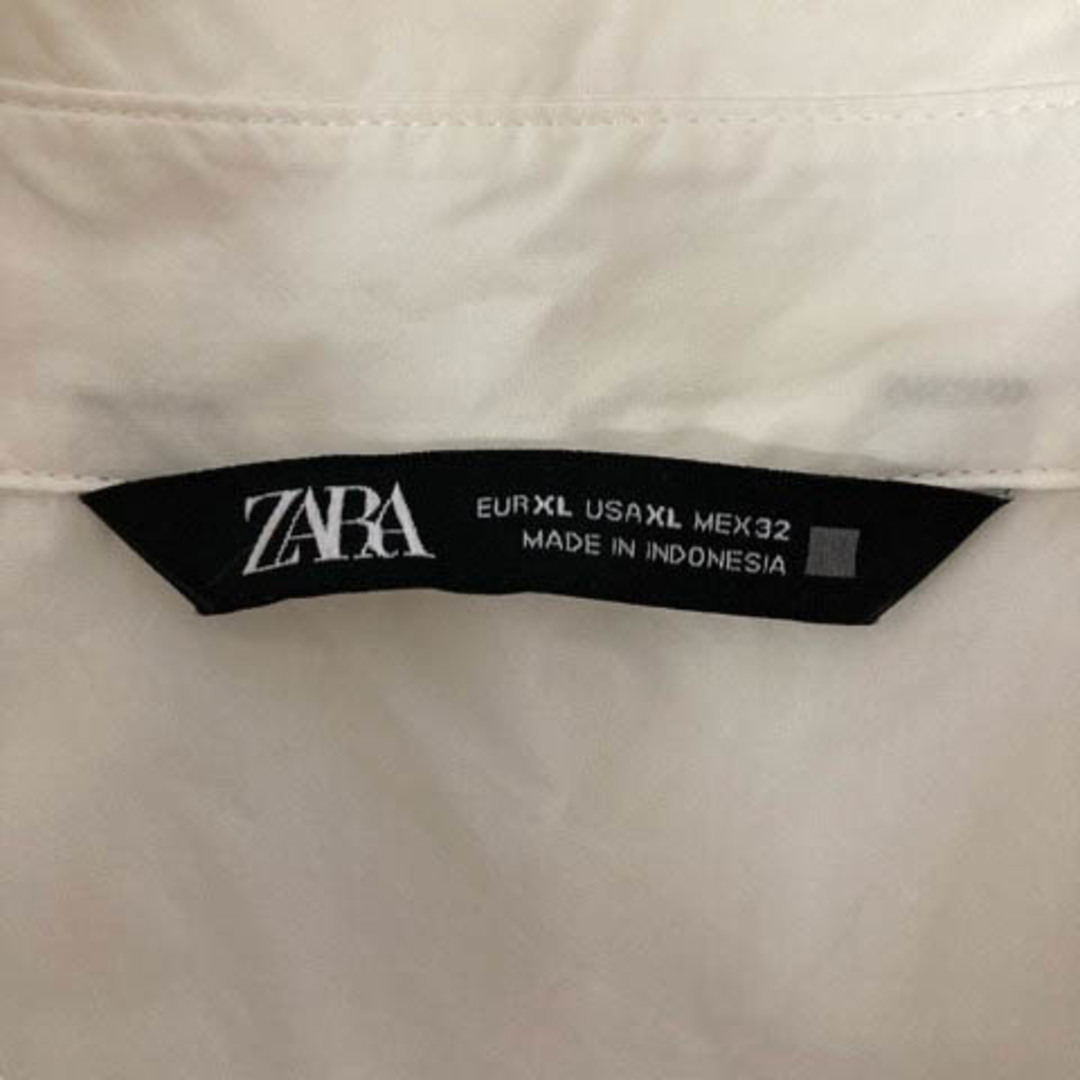 ZARA(ザラ)のザラ ZARA シャツ カジュアルシャツ 綿 無地 長袖 XL 白 レディース レディースのトップス(シャツ/ブラウス(長袖/七分))の商品写真