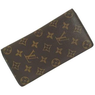 ルイヴィトン(LOUIS VUITTON)のルイ ヴィトン 長財布 ポルトフォイユ ブラザ ブラウン モノグラム M66540 財布 中古 TA3178 LOUIS VUITTON 折り財布 縦 小銭入れ有 ヴィンテージ 定番 人気 女性 男性 レディース メンズ 総柄 LV(財布)