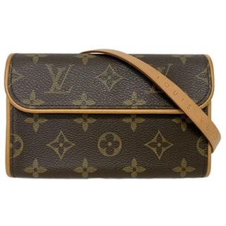 ルイヴィトン(LOUIS VUITTON)のルイヴィトン ベルトバッグ ポシェット フロランティーヌ モノグラム M51855 ウエストポーチ ミニ バッグ Ｓサイズ ヌメ革 中古 FL0043 LOUIS VUITTON 美品 マグネット フラップ 定番 人気 レディース(ボディバッグ/ウエストポーチ)