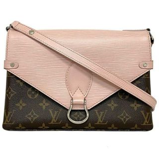 ルイヴィトン(LOUIS VUITTON)のルイ ヴィトン ハンドバッグ サン ミシェル ピンク ブラウン ローズバレリーナ モノグラム エピ M44033 美品 レザー 中古 CA3197 LOUIS VUITTON LV 茶色 ワンショルダー セミショルダー バッグ 肩掛け(ハンドバッグ)