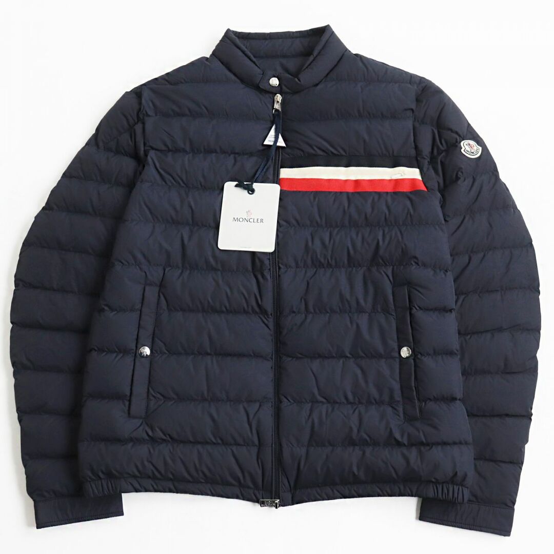 MONCLER(モンクレール)の未使用品●20SS MONCLER モンクレール YERES/イエール ロゴワッペン付 トリコロール ライトダウンジャケット ダークネイビー 3 正規品 メンズのジャケット/アウター(ダウンジャケット)の商品写真