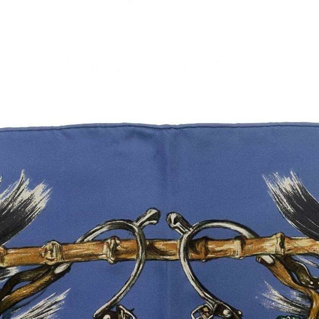 Hermes(エルメス)のエルメス スカーフ カレ 90 ブルー ライトブルー ブラウン ブーツについて クリーニング済み 美品 シルク 100％ 中古 HERMES 大判 靴 ブーツ A Propos de Bottes ヴィンテージ レア 定番 人気 女性 レディースのファッション小物(バンダナ/スカーフ)の商品写真