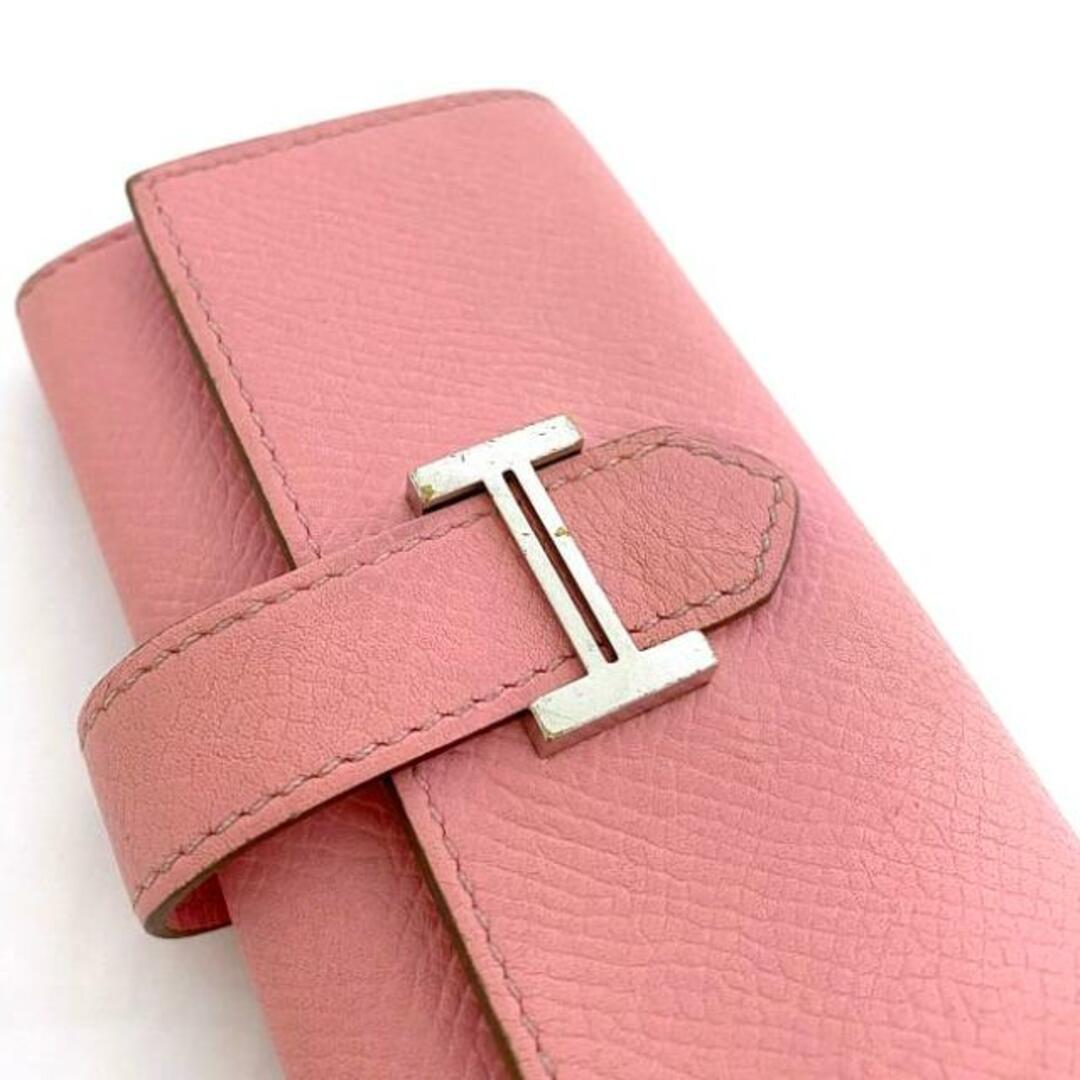 HERMES - エルメス 4連 キーケース ピンク シルバー ベアン 鍵 H HERMES - エルメス 4連 キーケース ピンク シルバー ベアン 鍵 H