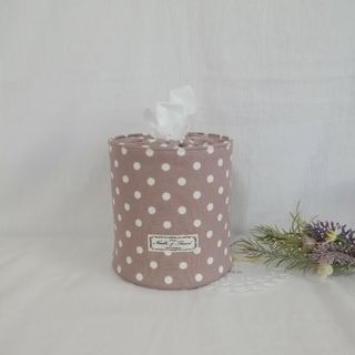 トイレットペーパーカバー♪ドット☆小物入れにも☆ハンドメイド(その他)