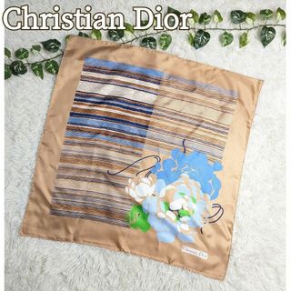 クリスチャンディオール(Christian Dior)の新品◆Christian Dior ディオール 大判 スカーフ シルク 花柄(バンダナ/スカーフ)