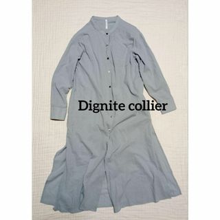 ディニテコリエ(Dignite collier)の美品 Dignite collier ディニテコリエ シャツワンピース 綿(ロングワンピース/マキシワンピース)