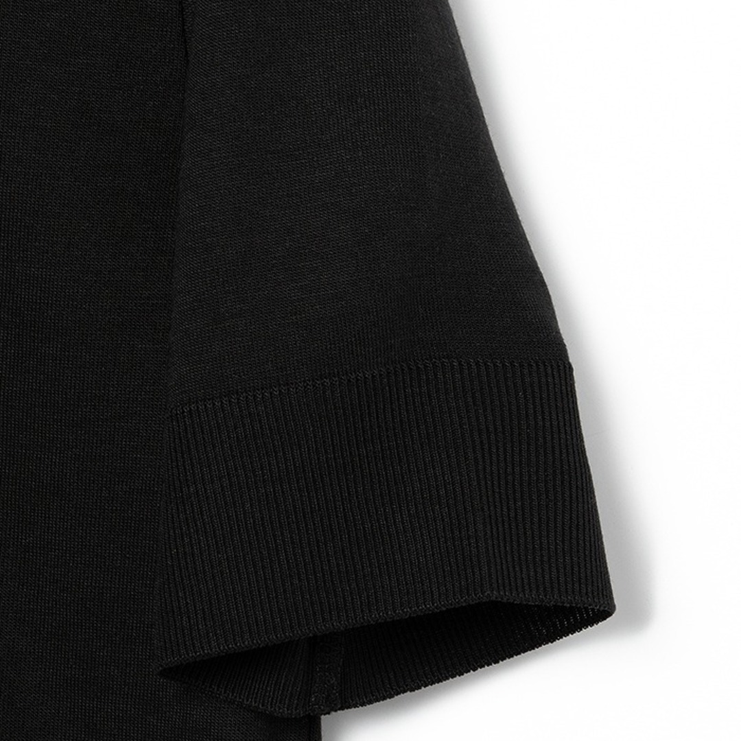 HERNO(ヘルノ)のヘルノ HERNO 半袖ニット Tシャツ GLAM KNIT EFFECT サマーニット リブニット ショートスリーブニット 2024年春夏新作 JG000223D 52056 9300 レディースのトップス(Tシャツ(半袖/袖なし))の商品写真