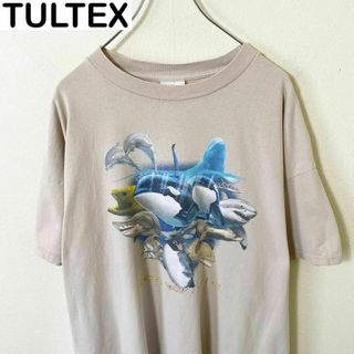 TULTEX アニマル　プリント　Tシャツ　半袖　古着　ヴィンテージ　アメカジ(Tシャツ/カットソー(半袖/袖なし))