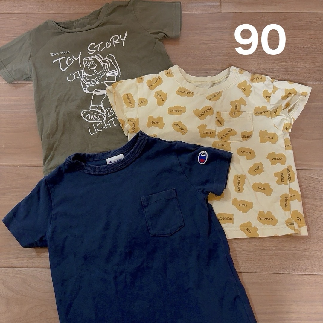 Champion(チャンピオン)の半袖Tシャツ３枚セット キッズ/ベビー/マタニティのキッズ服男の子用(90cm~)(Tシャツ/カットソー)の商品写真