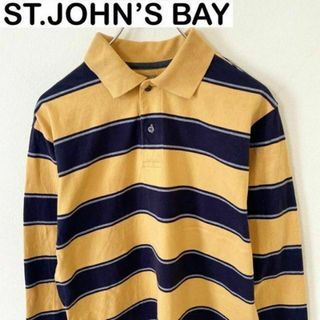 ST.JOHN’S BAY 長袖　ボーダー　ポロシャツ　古着　アメカジS / ヴ(ポロシャツ)