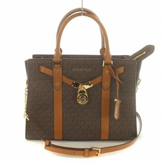 マイケルコース(Michael Kors)のマイケルコース 2WAY ショルダー ハンドバッグ ゴールド金具 MK柄 茶(ショルダーバッグ)