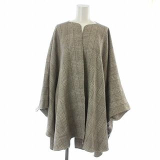 アニオナ(Agnona)のアニオナ AGNONA ポンチョ ケープ チェック柄 ビックシルエット グレー(その他)