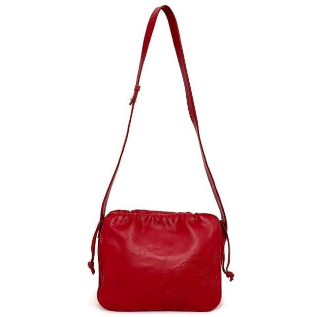 LOEWE - ロエベ ショルダーバッグ レッド アナグラム 巾着 美品 LOEWE - ロエベ ショルダーバッグ レッド アナグラム 巾着 美品