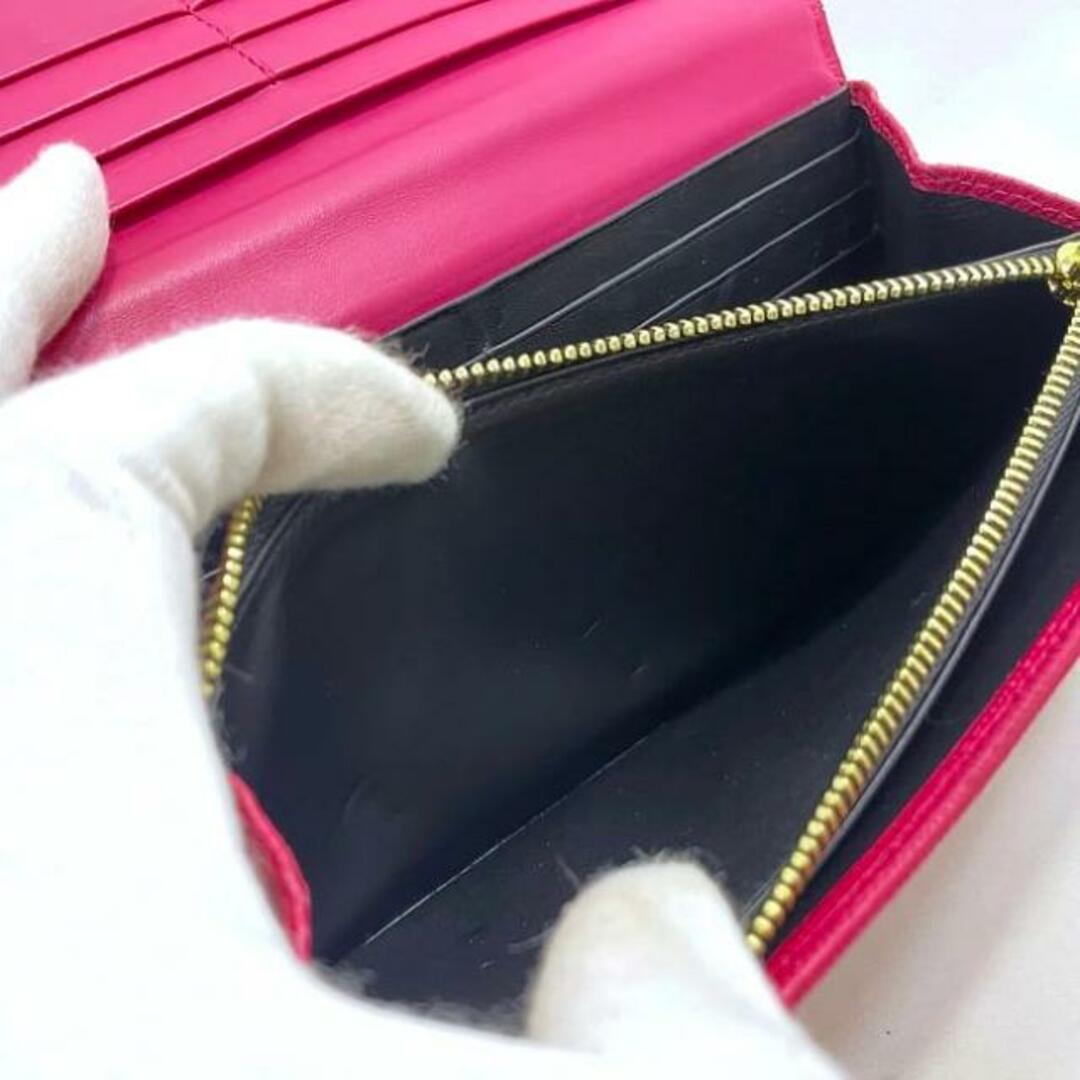 LOEWE - ロエベ 二つ折り 長財布 ピンク リネン アナグラム 財布 LOEWE - ロエベ 二つ折り 長財布 ピンク リネン アナグラム 財布