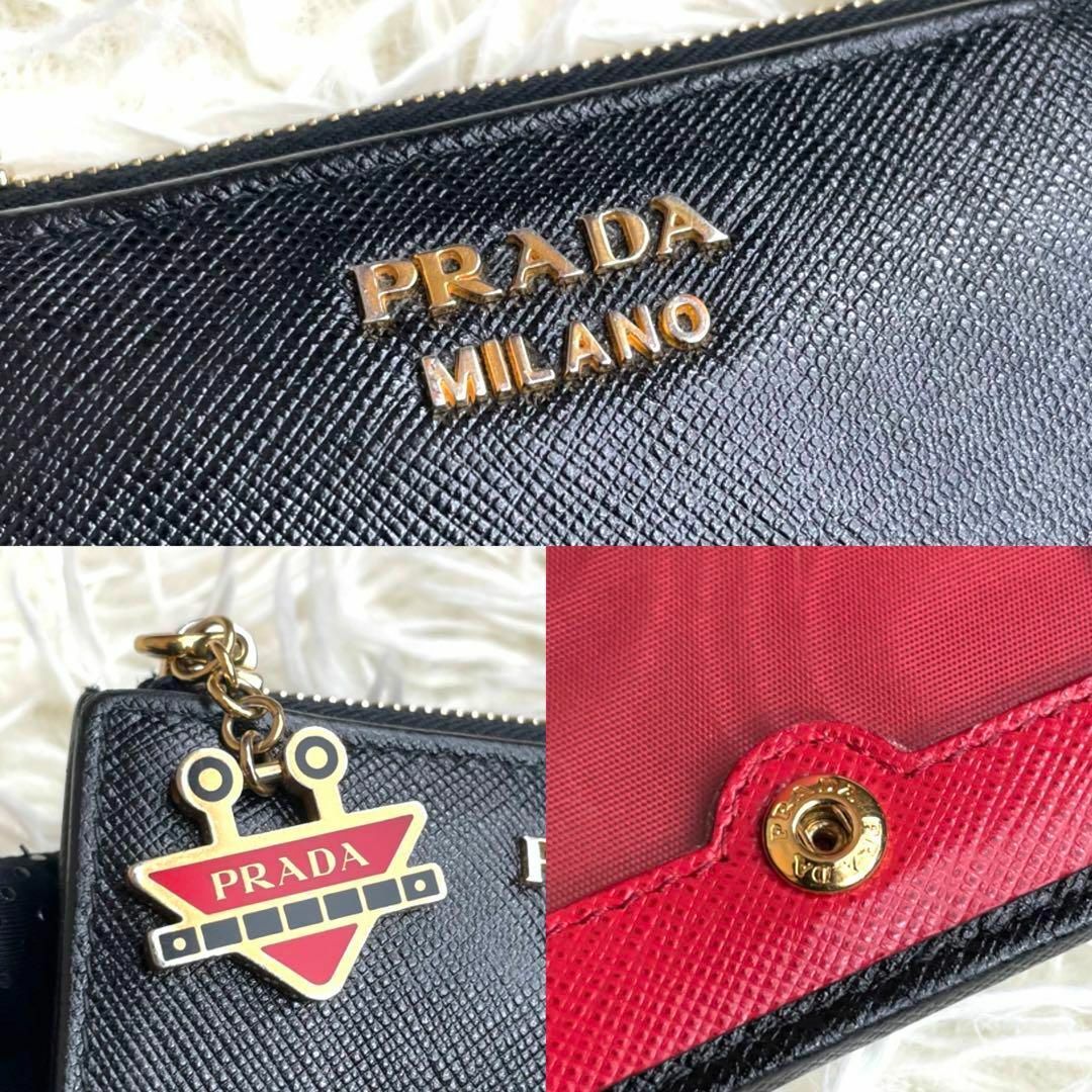 PRADA(プラダ)の⋟美品⋞  / プラダ ロボットチャームコンパクトジップウォレット 1ML023 レディースのファッション小物(財布)の商品写真