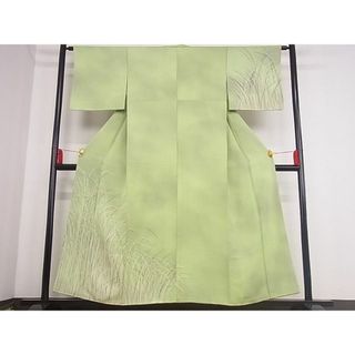 平和屋川間店■訪問着　芝　暈し染め　着丈155.5cm　裄丈62.5cm　正絹　逸品　B-ey2376(着物)