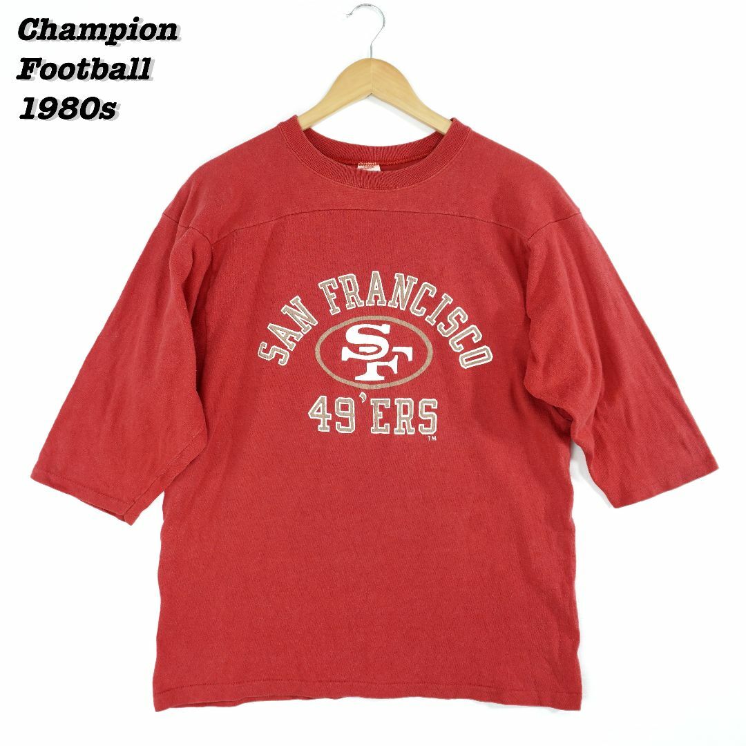 Champion(チャンピオン)のChampion Football T-Shirts 1980s L T254 メンズのトップス(Tシャツ/カットソー(七分/長袖))の商品写真