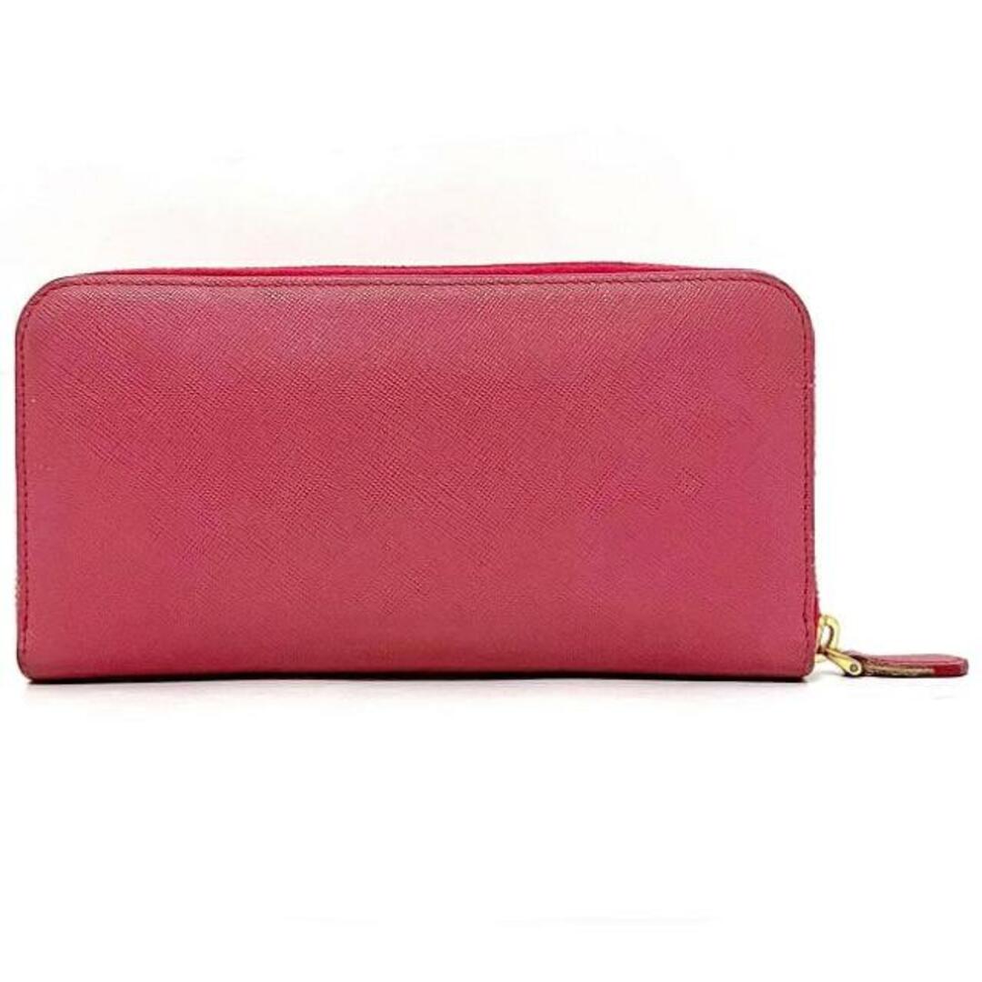 PRADA - プラダ ラウンドファスナー 長財布 ピンク ゴールド PRADA - プラダ ラウンドファスナー 長財布 ピンク ゴールド