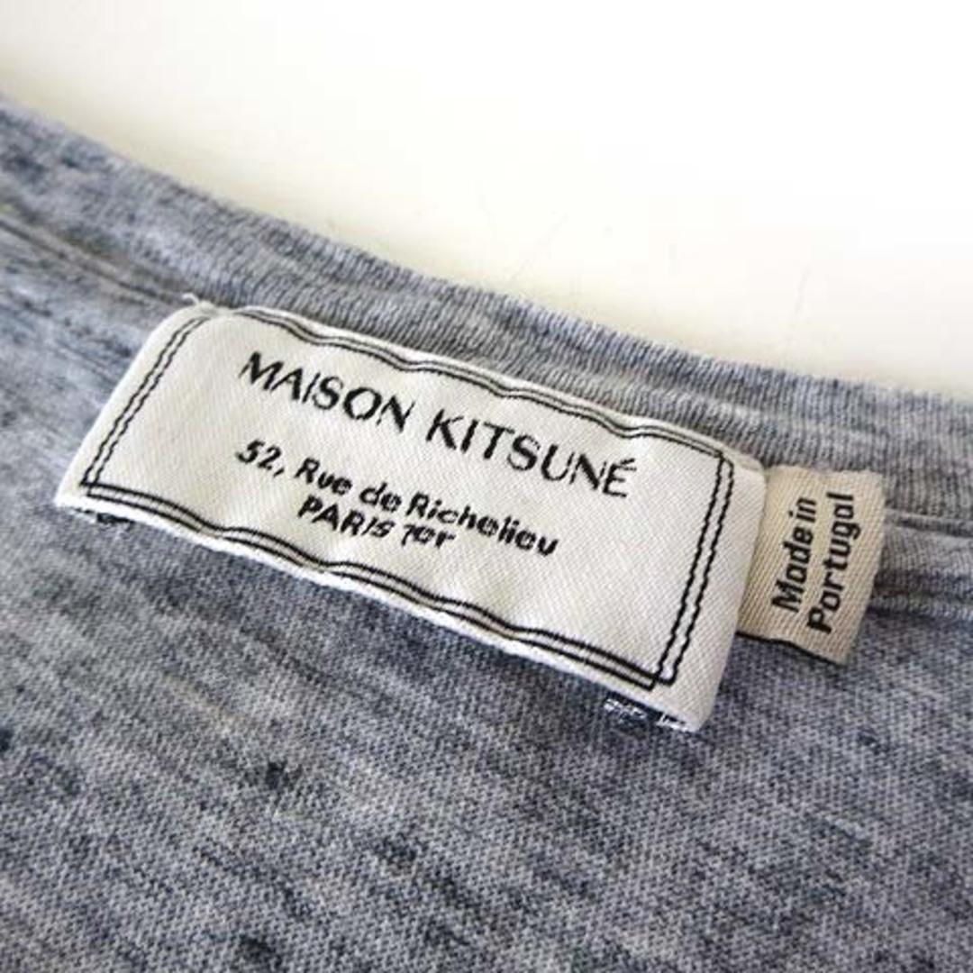 MAISON KITSUNE'(メゾンキツネ)のメゾンキツネ Tシャツ カットソー 半袖 ロゴ プリント M 杢 グレー ピンク メンズのトップス(Tシャツ/カットソー(半袖/袖なし))の商品写真