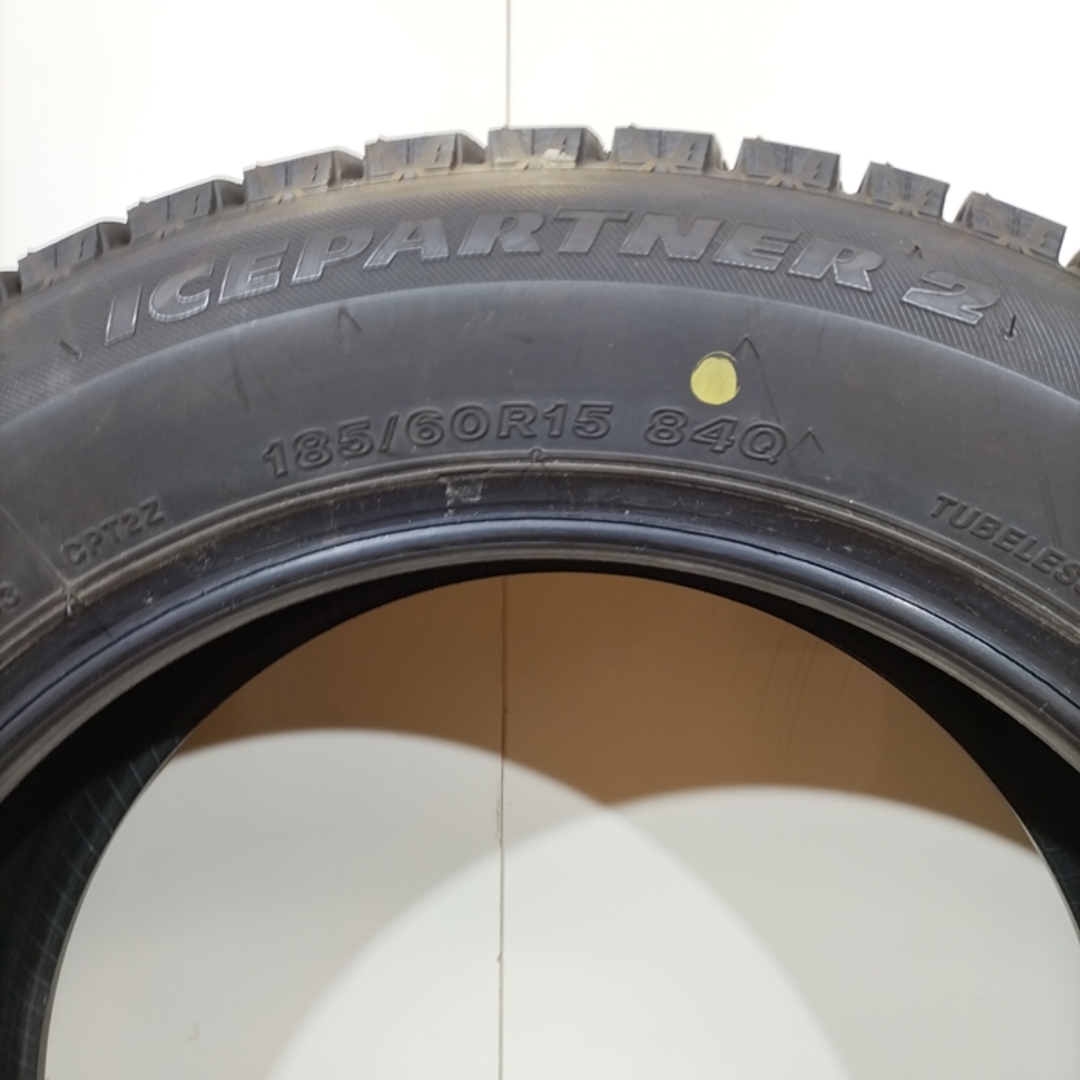 送料無料 BRIDGESTONE ブリヂストン 185/60R15 84Q ICE PATNER 2 冬タイヤ スタッドレスタイヤ 4本セット [ W2735 ] 【中古タイヤ】 自動車/バイクの自動車(タイヤ・ホイールセット)の商品写真