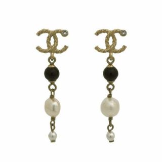 CHANEL - シャネル フープピアス ロゴ メタル/ラインストーン CHANEL - シャネル フープピアス ロゴ メタル/ラインストーン