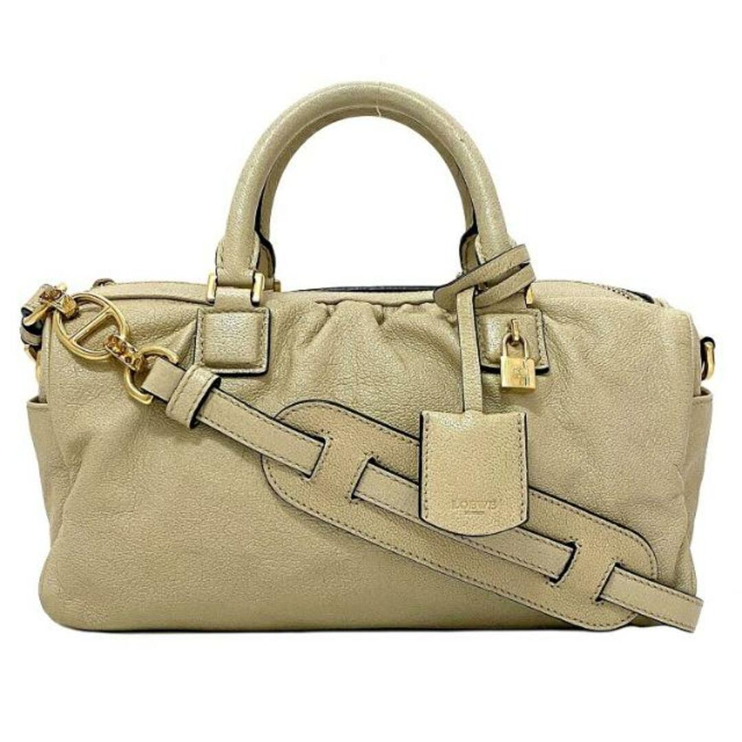 LOEWE - ロエベ 2way バッグ ゴールド ラメ アナグラム 美品 LOEWE - ロエベ 2way バッグ ゴールド ラメ アナグラム 美品