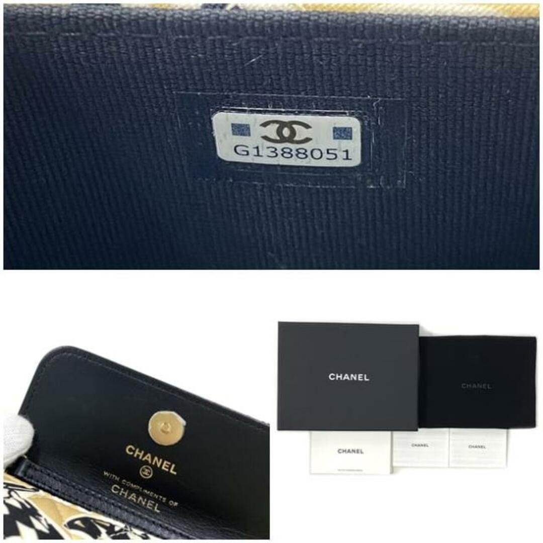 CHANEL(シャネル)のシャネル チェーン ショルダーバッグ ベージュブラック ゴールド マトラッセ 未使用 美品 キャンバス カーフ レザー Sランク ランダム CHANEL ミニ ミニバッグ ポシェット ココマーク 非売品 ノベルティ マルチカラー レア レディースのバッグ(ショルダーバッグ)の商品写真